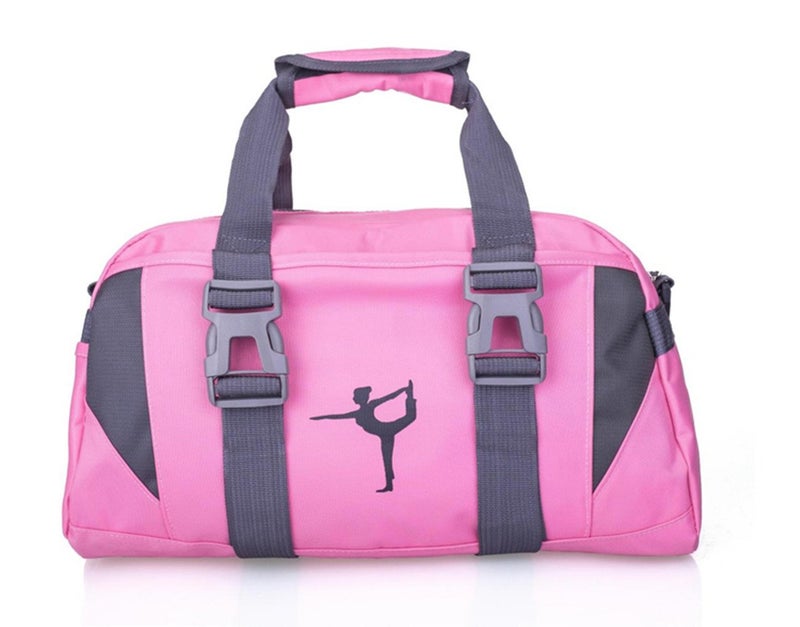 WVMKOR Small/Large Dance Duffle Bag For Girls Sport Gym Bags For Women Yoga Bag (Pink, Large) - Image 3